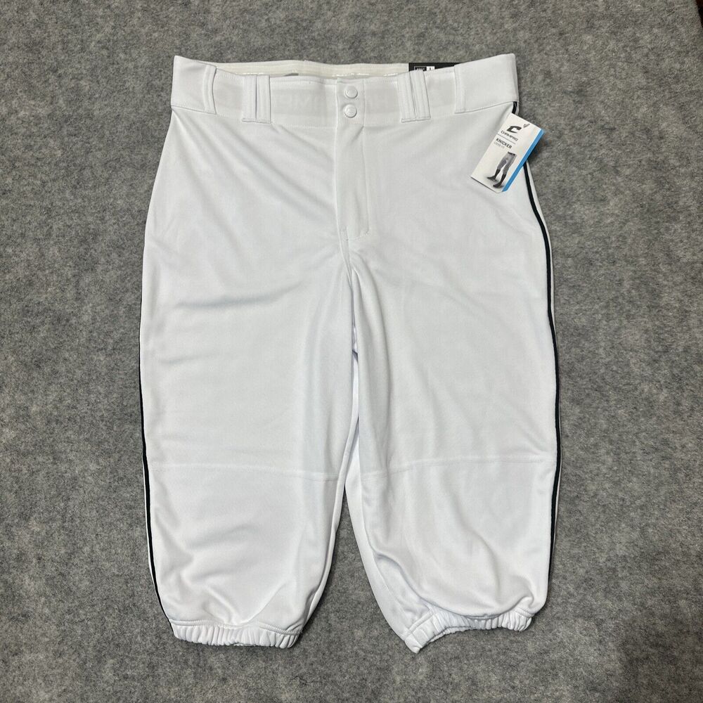 Champro Kincker Loose Fit Men's Baseball Pants Size‎ L White Cropped Pants